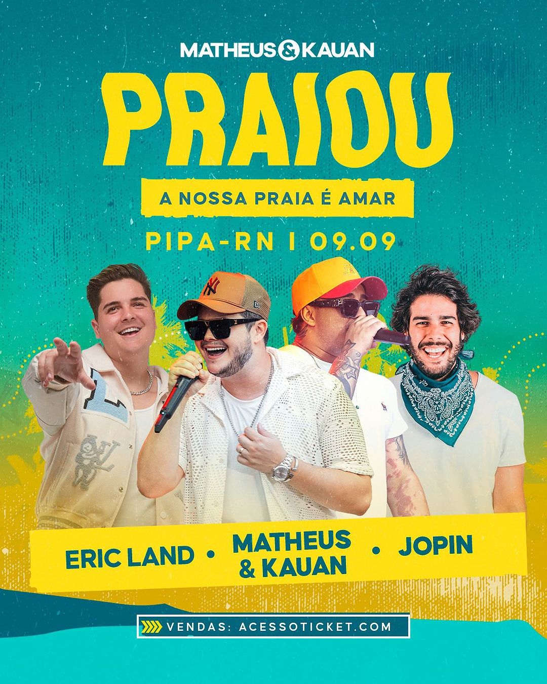 PRAIOU mit Matheus & Kauan in Praia de Pipa - Konzerte in Brasilien